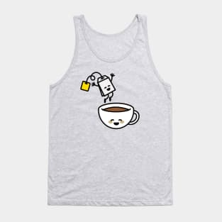 Funny tea bag teacup happy Tea lover Tea drinker Tank Top